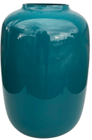 Petrol mondgeblazen vaas Ø25 cm en hoogte 35 cm