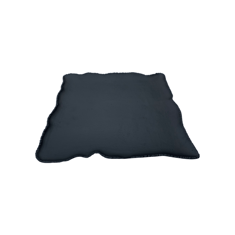 Decoratieve schaal zwart organische vorm met een afmeting van 51 x 51 cm