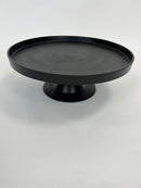 Serveerplateau op voet in de kleur zwart. Diameter van 50 cm.