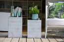 Bijzettafel Block Beton Jan Kurtz houten terras