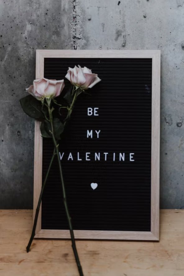 Letterbord met tekst voor jouw valentijn.