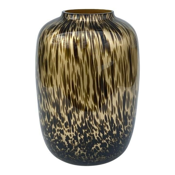 Vaas van Vaze The World met goud / zwarte strepen. Ø 25cm en hoogte 35 cm