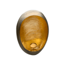 Gouden kandelaar in de vorm van een ei. Voorzien van houder voor kaars. Maat: M