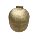 Grote gouden vaas met een diameter van 38 cm en hoogte van 47 cm
