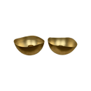 Set van 2 stuks kaarsenstandaard goud organische vorm