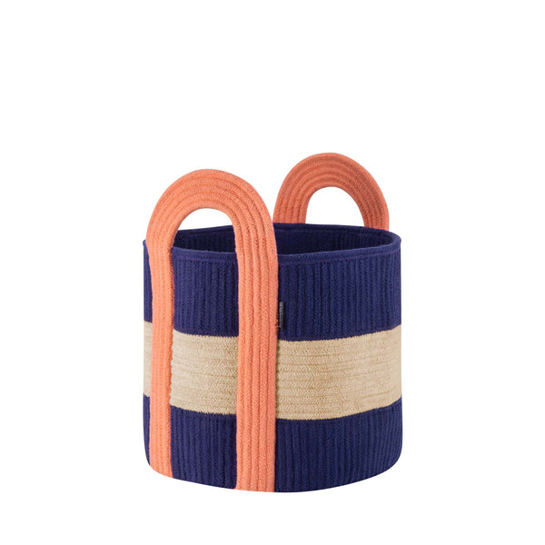 veelkleurige mand in klassieke cilindervorm. Doorsnede 37 cm en hoogte 43 cm
